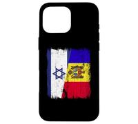 Israele Moldavia Mezza bandiera Israeliana Moldava Patrimonio Custodia per iPhone 16 Pro Max