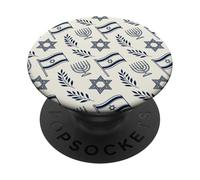 Israele, simboli, modello, di, ebreo, famiglie, stelle, e, menorah PopSockets PopGrip Adesivo