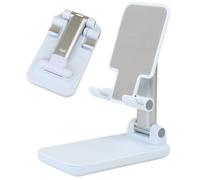 ISS2 STORE ® Supporto per cellulare da tavolo e tablet| multi -posizione - Telescopico estensibile fino a 72°. Phone Holder valido per tutte le marche | peggiabile per portare ovunque. (Bianco)