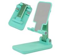 ISS2 STORE ® Supporto per cellulare da tavolo e tablet| multi -posizione - Telescopico estensibile fino a 72°. Phone Holder valido per tutte le marche | peggiabile per portare ovunque. (Verde)