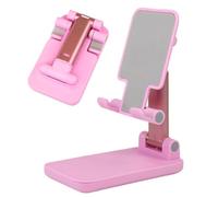 ISS2 STORE ® Supporto per cellulare da tavolo e tablet| multi -posizione - Telescopico estensibile fino a 72°. Phone Holder valido per tutte le marche | peggiabile per portare ovunque. (Rosa)