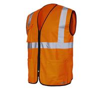 Issaline 01260-032 Gilet Da Lavoro Hi Vest Zip Arancio