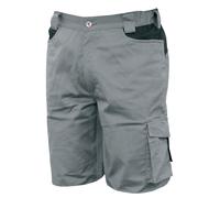 Issaline 8734B-080 Bermuda Da Lavoro Strech Grigio Inserti Neri