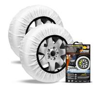 ISSE Super T-70 | Calze da Neve Omologate Italia EN 16662-1 - Catene per auto ad uso quotidiano su neve e ghiaccio - Set di 2 catene da neve universali per auto + guanti