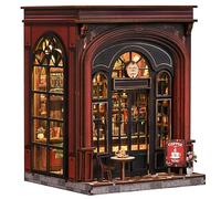 ISSEVE Kit per angolo libro per adulti, kit per libri fai da te in miniatura per casa delle bambole in miniatura, angoli per libri, puzzle 3D in legno, costruzione creativa per libreria, decorazione
