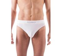 ISSIMO Slip Uomo 210 Made in Italy Senza Cuciture, in Microfibra Elasticizzata per Un Comfort Superiore, Bianco, S/M