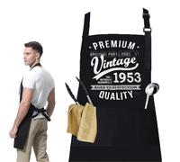 Issimober Grembiule Cucina Uomo, Regolabile Impermeabile Grembiule, Grembiule Masterchef con Tasche, Grembiule Cucina Uomo Personalizzato, Regalo Papa Compleanno
