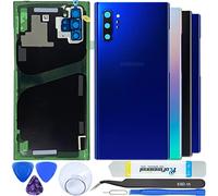 iStable Vetro Posteriore Scocca per Samsung Galaxy Note 10+ Plus N976F Back Cover Copri Batteria Imposta -Originale Blu