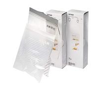 ISTAD 2 confezioni IKEA Confezione da 100 sacchetti congelatore richiudibili, 50 sacchetti da 1,2 l, 50 sacchetti da 2,5 l, colore: bianco Grigio