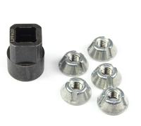 Istallazione Attrezzo + 5pcs 1/4-20 Tri-Groove a Prova di Manomissione Di Dadi