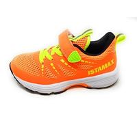 Istamax Scarpa Sportiva Modello antitorsione IMAA3807 Arancio Giallo Neon a Lacci Elastici e Strappo (Arancio Giallo Neon, Sistema Taglie Calzature EU, Adolescente, Numero, Media, 31)