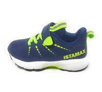 Istamax Scarpa Sportiva Modello IMAA3805 Blu Giallo Neon a Lacci Elastici e Strappo (Blu/Giallo/Neon, Sistema Taglie Calzature EU, Adolescente, Uomo, Numero, Media, 35)