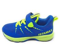 Istamax Scarpa Sportiva Modello IMAA3805 Blu Royal Giallo Neon a Lacci Elastici e Strappo (Blu Royal/Fluo, Sistema Taglie Calzature EU, Adolescente, Uomo, Numero, Media, 30)