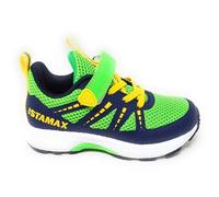 Istamax Scarpa Sportiva Modello IMAA3807 Verde Blu a Lacci Elastici e Strappo,Antipronazione e antitorsione (Verde Blu, Sistema Taglie Calzature EU, Bambino Piccolo (2-5 Anni), Numero, Media, 27)