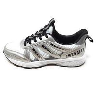 Istamax Scarpe Sportive Donna Antipronazione e Antitorsione,Bianco Argento,ModelloIMAA3913, Suola con Doppia Densità (Bianco Argento, Sistema Taglie Calzature EU, Adulto, Numero, Media, 37)
