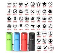 iStampStore Timbro Autoinchiostrante Personalizzato per Carta Fedeltà - Piccolo Logo di Gomma, Mini Timbro per Carta del Caffè