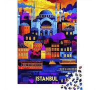 Istanbul Cityscape Art 1000 Pezzi Cartone Spesso Set Di Puzzle Jigsaw Collettori Impossibile Difficile Sfida Del Gioco Educativo 70x50cm/1000pcs