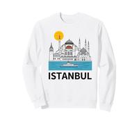 Istanbul, Orizzonte, Tramonto, Paesaggio Urbano, Grafica, Arte, Souvenir Felpa