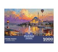 Istanbul Santa Sofia Crepuscolo Puzzle in Legno Impermeabile DIY Puzzles Da 1000 Pezzi Per Adulti Colorati Per Decorazioni Domestiche