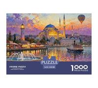 Istanbul Santa Sofia Crepuscolo Puzzle in Legno Impermeabile DIY Puzzles Da 1000 Pezzi Per Adulti Impossibili Per Decorazioni Domestiche