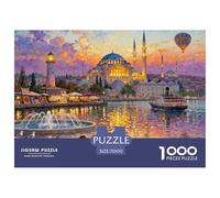 Istanbul Santa Sofia Crepuscolo Puzzle in Legno Impermeabile DIY Puzzles Da 1000 Pezzi Regali Per Adulti Impossibili Giochi Educativi