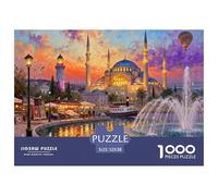 Istanbul Santa Sofia Crepuscolo Puzzle in Legno Impermeabile Puzzles Da 1000 Pezzi Per Adulti Colorati Puzzle Per Decorazioni Domestiche