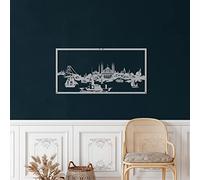 Istanbul Skyline - Decorazione da parete in metallo, decorazione per interni ed esterni, 100 x 50 cm