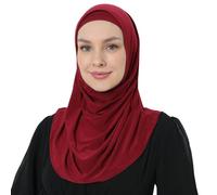 istanbul styles Elegante hijab elastico per donna, diretto e resistente, realizzato su misura per le donne musulmane. Composto da 2 pezzi (Rosso)