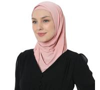 istanbul styles Elegante hijab elastico per donna, diretto e resistente, realizzato su misura per le donne musulmane. Composto da 2 pezzi (Rosa)