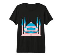 Istanbul Sultano Ahmet Camii Moschea Blu Musulmano Maglietta Premium
