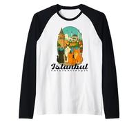 Istanbul, Turchia - Catstantinopoli Città dei Gatti Maglia con Maniche Raglan