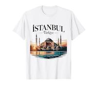 Istanbul Turchia Grande Città Souvenir di Viaggio Hagia Sophia Maglietta