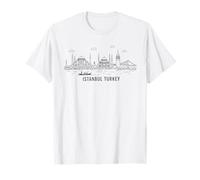 Istanbul Turchia Skyline Cityscape Art Travel Souvenir Maglietta