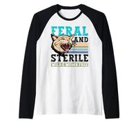 Isterectomia Rimozione dell'utero Gatta selvatica sterile Maglia con Maniche Raglan