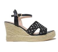 ISTERIA Espadrillas con zeppa 25001 in Nero per Donna - Donna, Nero , 36 EU
