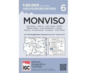Istituto Geografico Ce Carta n. 6 Monviso 1:50.000. Carta dei sentieri e (Map)