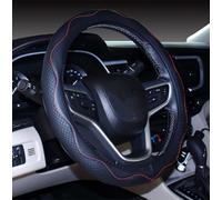 Istn Unisex 2018 Sport Style Contrasto Colore Antiscivolo Sudore Buona Traspirante PU Similpelle 15 Pollici Auto Volante Coprivolante 38cm Nero