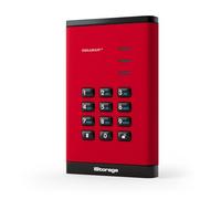 iStorage diskAshur3 SSD 16TB Rosso - SSD portatile sicuro - Protezione password - Resistente alla polvere e all'acqua - Crittografia hardware