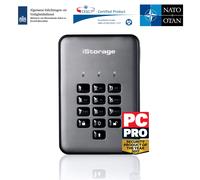 iStorage diskAshur PRO2 HDD 2 TB - Disco rigido sicuro - Certificato FIPS Livello 2 - Protetto da password - Resistente alla polvere e all'acqua