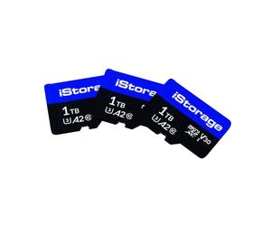 iStorage IS-MSD-3-1000, 3 CONFEZIONI 1TB microSD card/Cripta i dati archiviati su schede microSD iStorage utilizzando l'unità flash USB datAshur SD/Compatibile solo con unità SD dataAshur