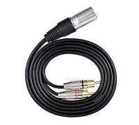 ISTOVO 1 XLR a 2 Spina Audio Stereo Connettore Y Sdoppiatore per Microfono Mixing Console Amplificatore (1,5 M)