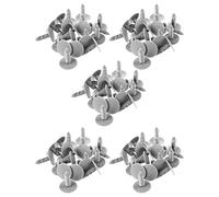 ISTOVO 100 Pezzi Grigio Carta Plastica Trim Clips Rivet Fastener 6mm Foro 26mm Testa