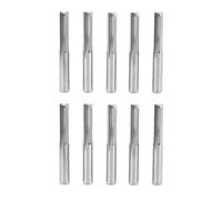 ISTOVO 10Pcs 6Mm 22Mm Fresa Rettilinea a Doppio Tagliente Fresa a Fresare Rettilineo 2 Taglienti Taglio a Cnc Tungsteno Dritto in Acciaio Legato per La Lavorazione Del Legno