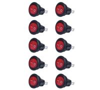 ISTOVO 10X Interruttore A Bilanciere Bipolare ON OFF Rosso 3 Pin 220V