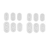 ISTOVO 12 Pezzi 6 Misure Bjd Doll Heavy Pupil Eye Clear Silicone Mold Base Pressione Fai da Te Bjd Eye Materials - 14X7Mm, 16X6Mm, 16X8Mm, 18X9Mm, 20X11Mm, 22X11Mm