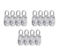 ISTOVO 12PZ Single Pulley Block M15 Rullo Puleggia Piccola in Acciaio Inossidabile per di Corda in Puleggia D' Girevole A 360 ° All'Aperto