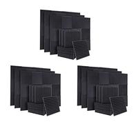 ISTOVO 150Pezzi Fonoassorbenti nel Schiuma Acustica Insonorizzata Fonoassorbenti A Cuneo per Pareti da Studio Soffitto, 1X12X12 Pollici