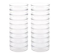 ISTOVO 20 Pezzi Sterile Petri Piatti con Coperchi per Piastra da Laboratorio batterico Lievito 55 mm x 15 mm