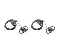 ISTOVO 2X 2 Pin Advanced D Shape Clip-Ear Ptt Headset Auricolare Mic per 2 Way Radio Gp88S Gp300 Gp68 Gp2000 Gp88 Gp3188 Cp040 Cp1200 A8 A6 A10 A12