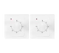 ISTOVO 2X AC 220V 10A 30 Min Timer per il Conto Alla Rovescia Interruttore Elettrico Digitale Interruttore di Controllo Della Spina Timer Presa un Manopola Stile Meccanico